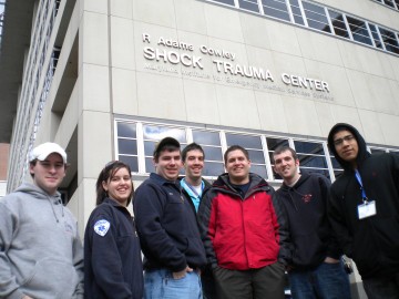 James Kish '09, RN, BSN; Megan Hinkle '12; Christopher Petersen '12; Mark Ubbens '11; Ryan Hay '11; Kevin Wasson '13; Gustavo Rodriguez '13